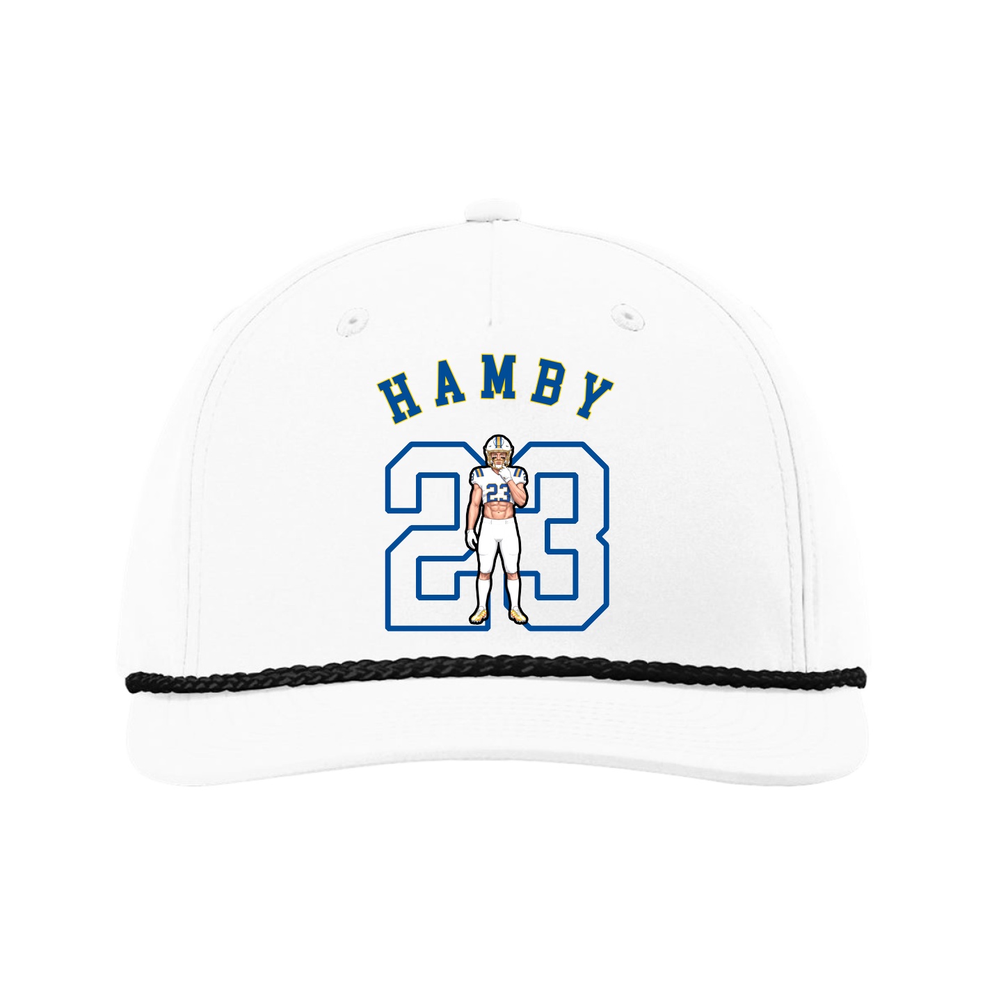 Five-Panel Classic Rope Cap — Shirsey Arch in White