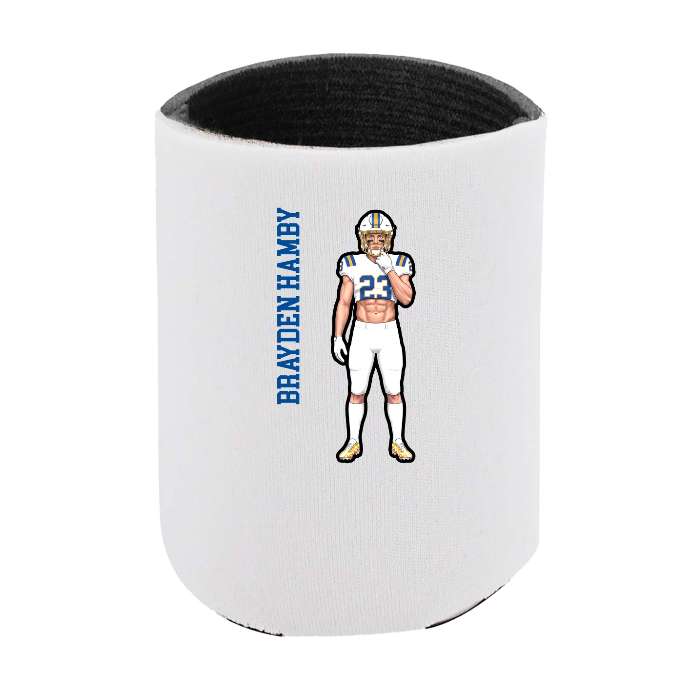 Can Holder — Name Vertical in White