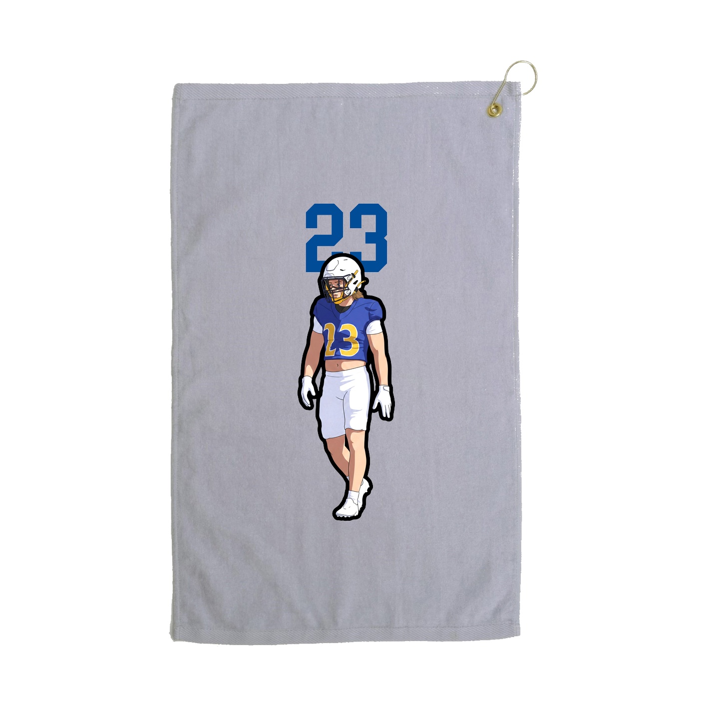 Golf Towel — Number Top in Grey