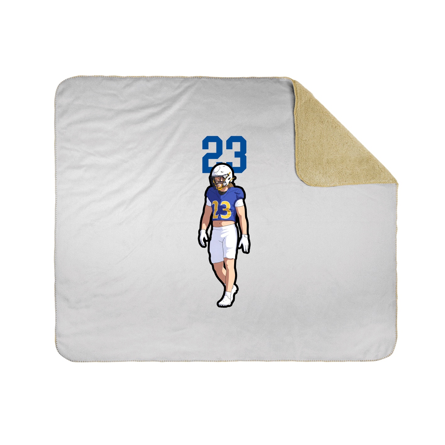 Throw Blanket — Number Top in White