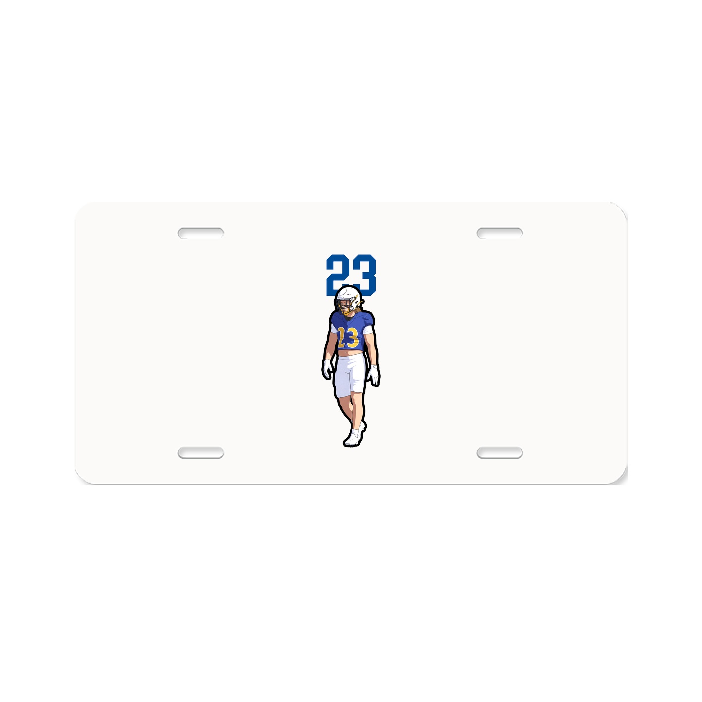 License Plate — Number Top in Classic
