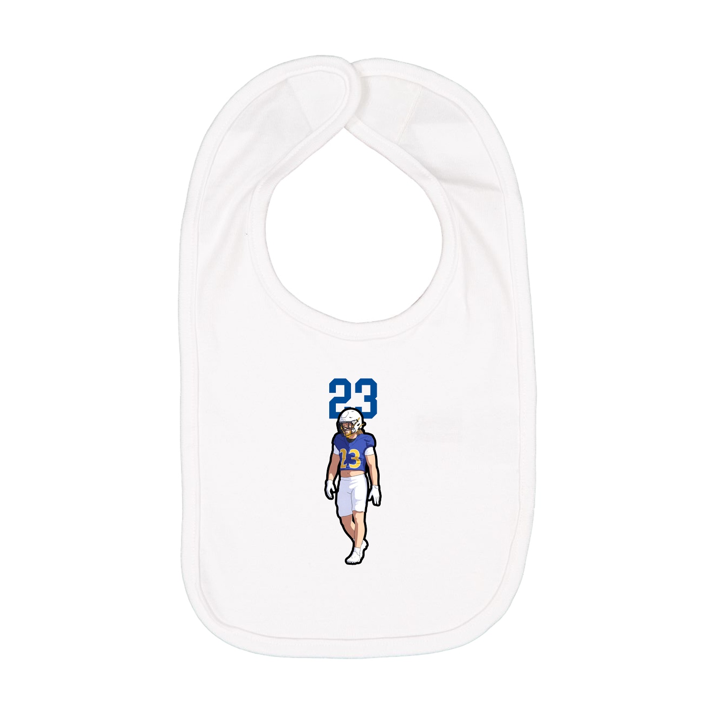 Infant Bib — Number Top in White