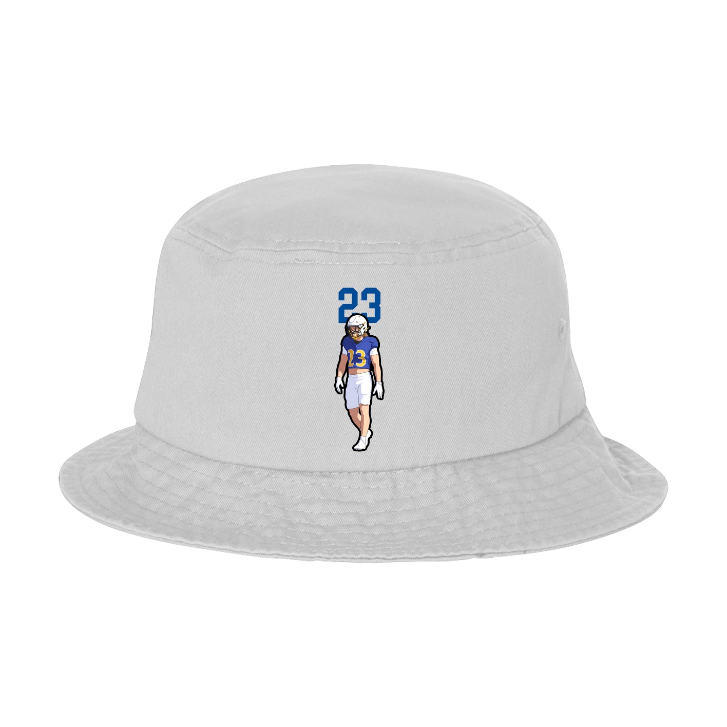 Bucket Cap — Number Top in White