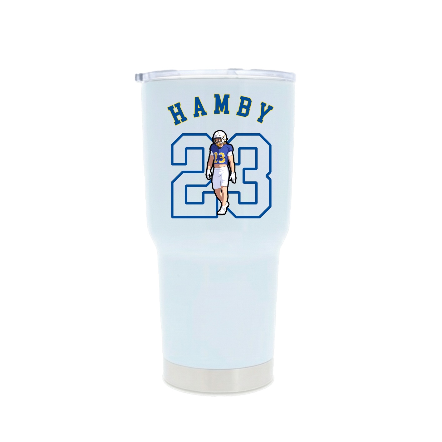 30oz Stainless Steel Tumbler — Shirsey Arch in White