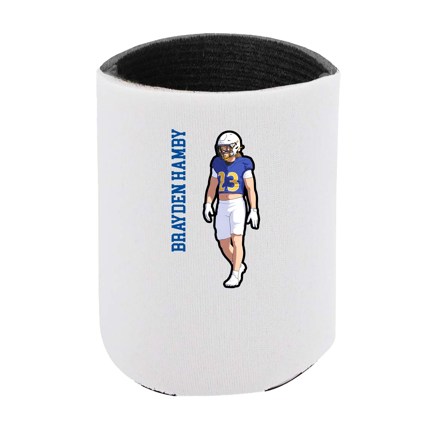 Can Holder — Name Vertical in White