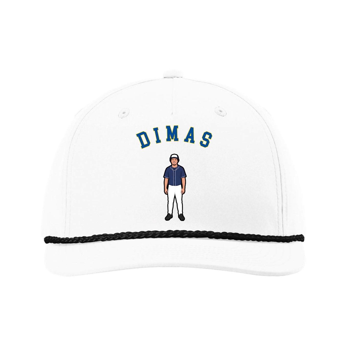 Five-Panel Classic Rope Cap — Shirsey Arch in White