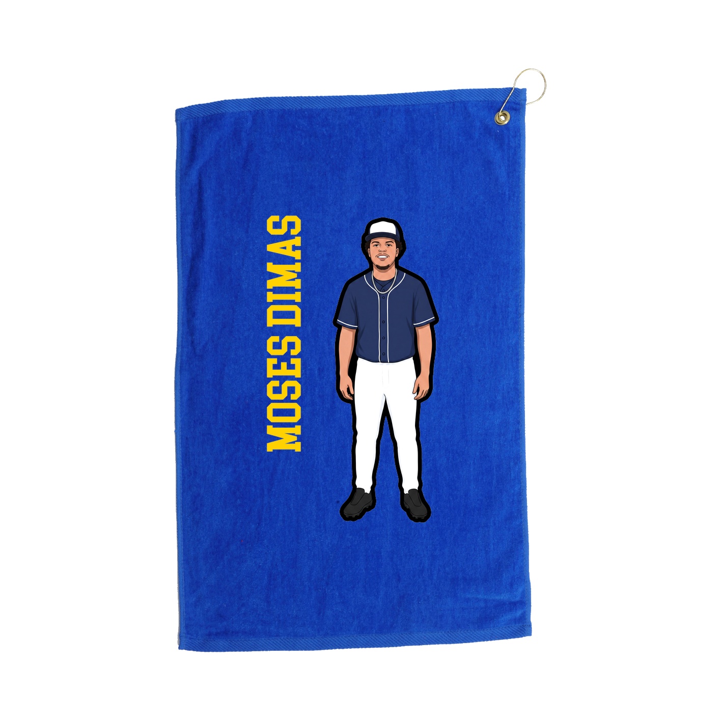 Golf Towel — Name Vertical in Royal