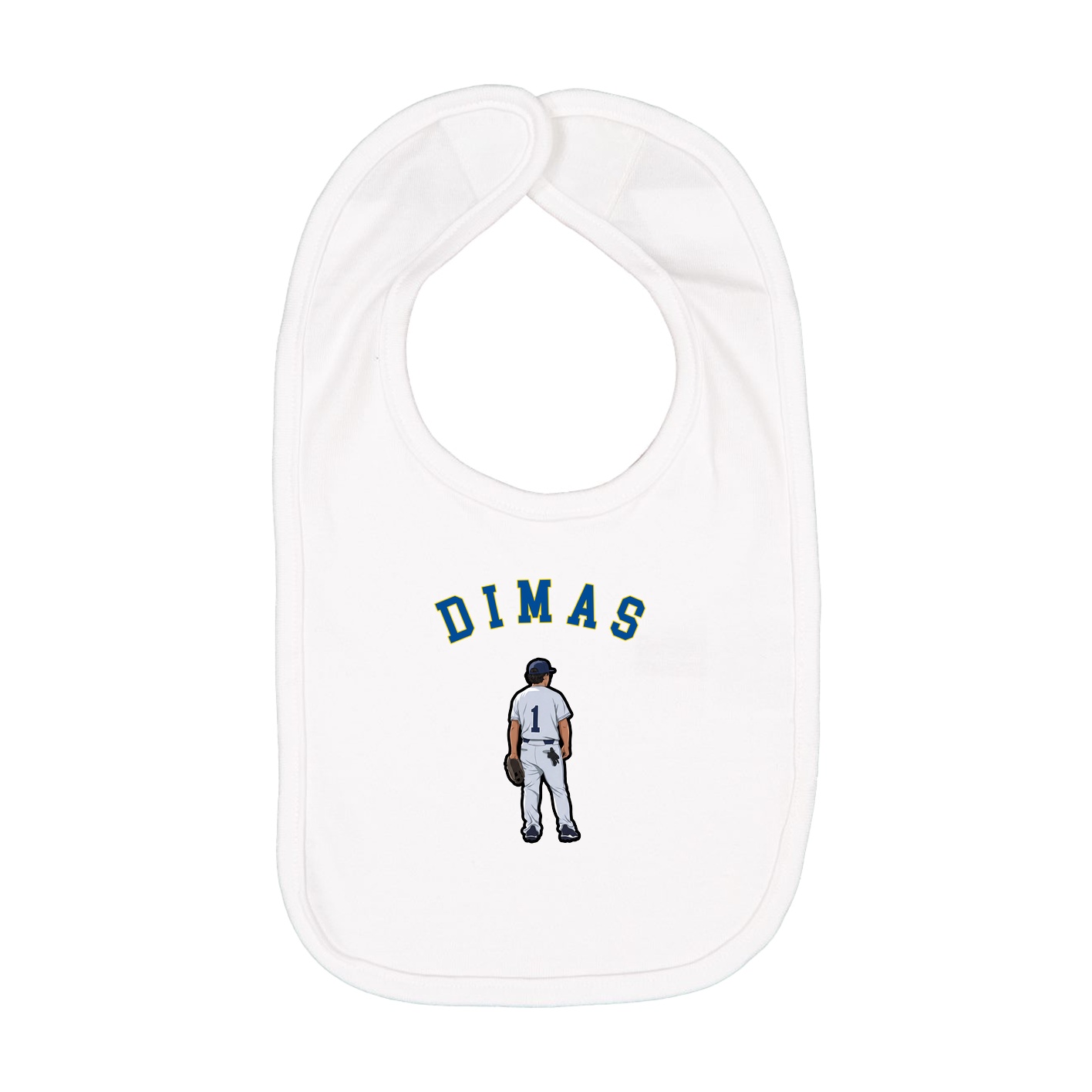 Infant Bib — Shirsey Arch in White