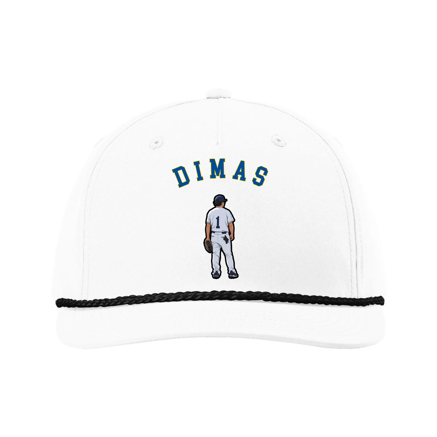 Five-Panel Classic Rope Cap — Shirsey Arch in White