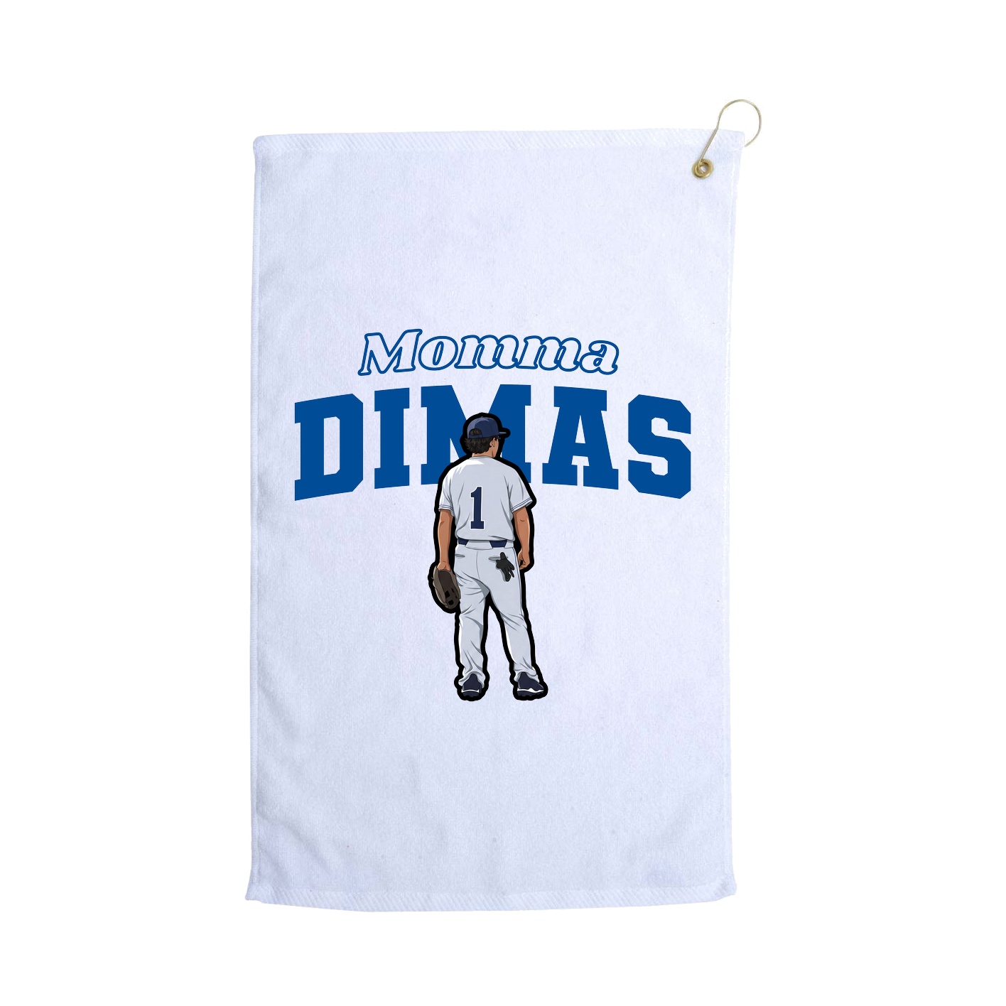 Golf Towel — Mothers Day Block in White