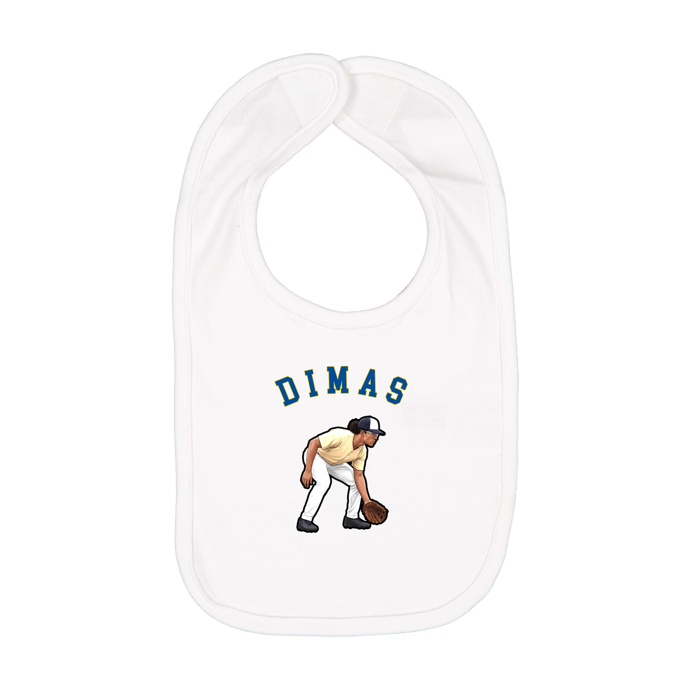 Infant Bib — Shirsey Arch in White