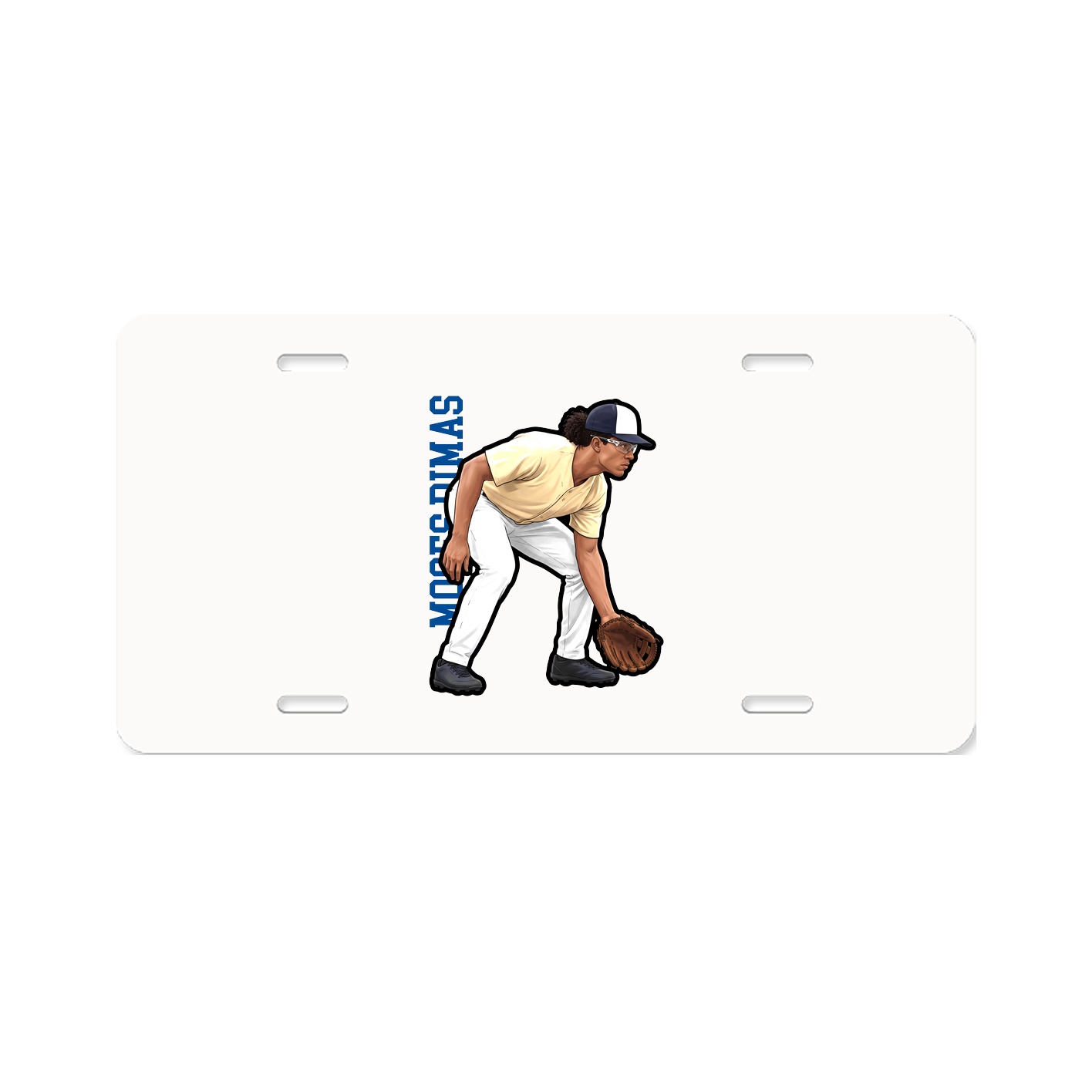 License Plate — Name Vertical in Classic