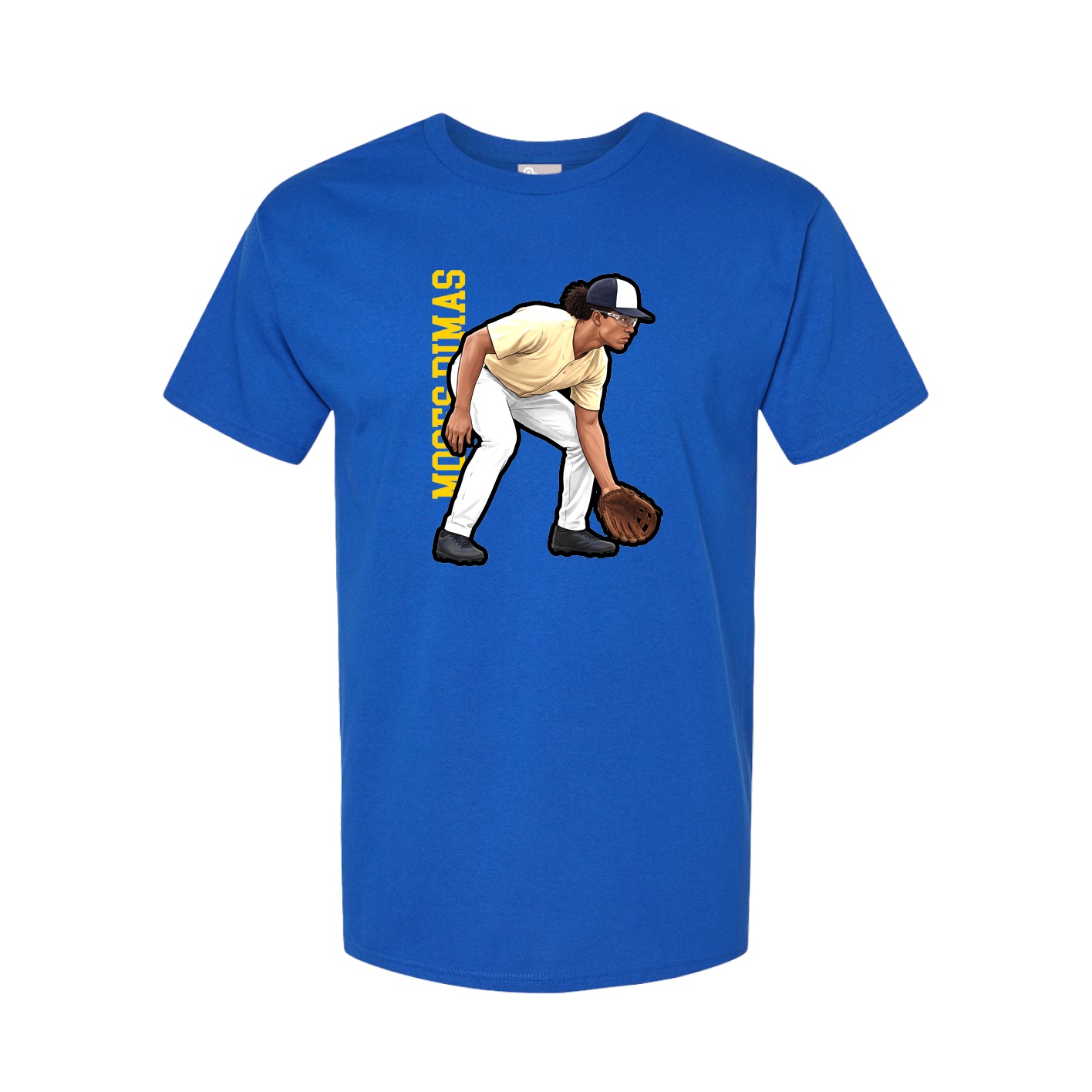 Youth Tee — Name Vertical in Royal