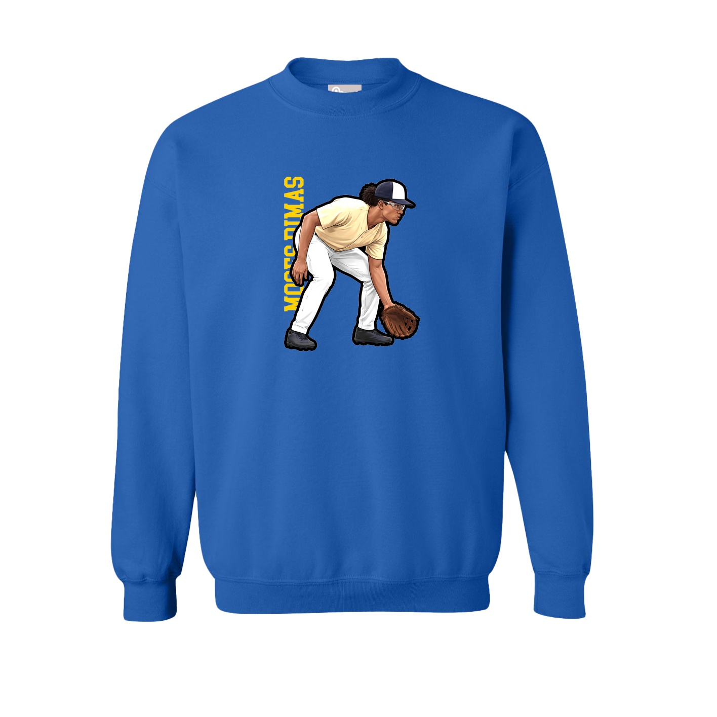 Fleece Crew — Name Vertical in Royal