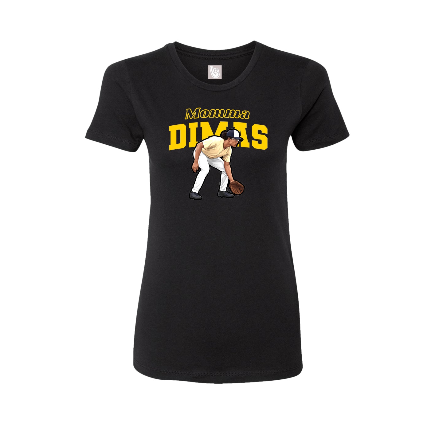 Womens Tee — Mothers Day Block in Black