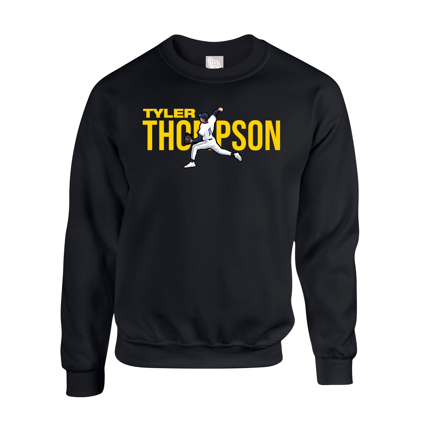 Fleece Crew — Player Name in Black