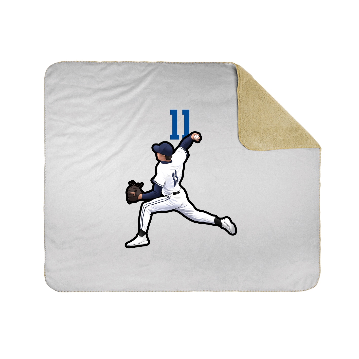 Throw Blanket — Number Top in White