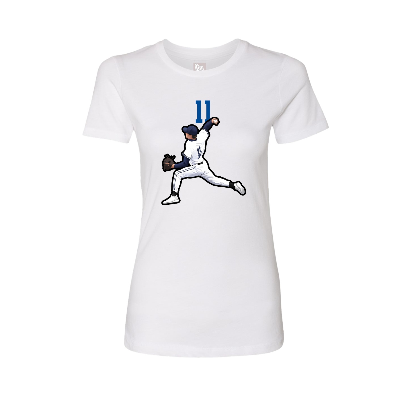 Womens Tee — Number Top in White