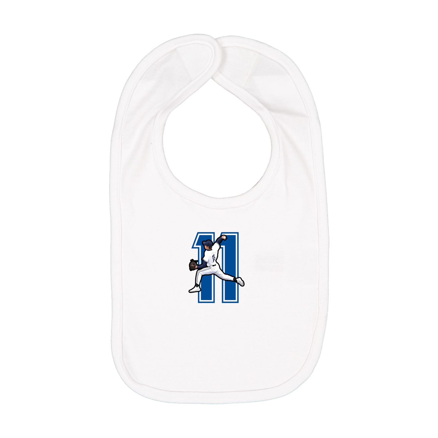 Infant Bib — Number in White