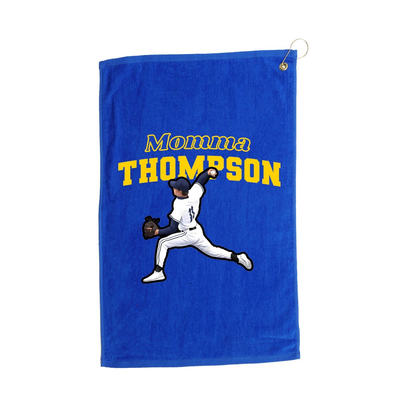 Golf Towel — Mothers Day Block in Royal