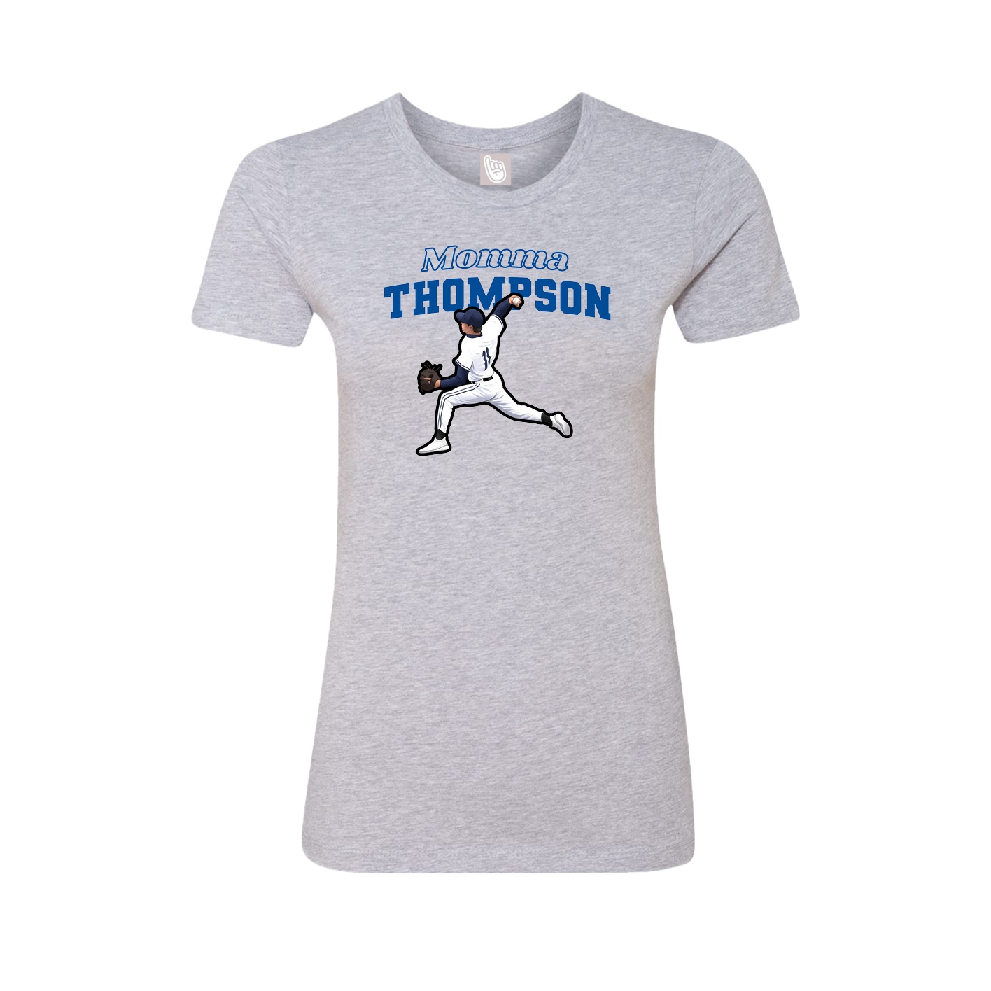 Womens Tee — Mothers Day Block in Grey