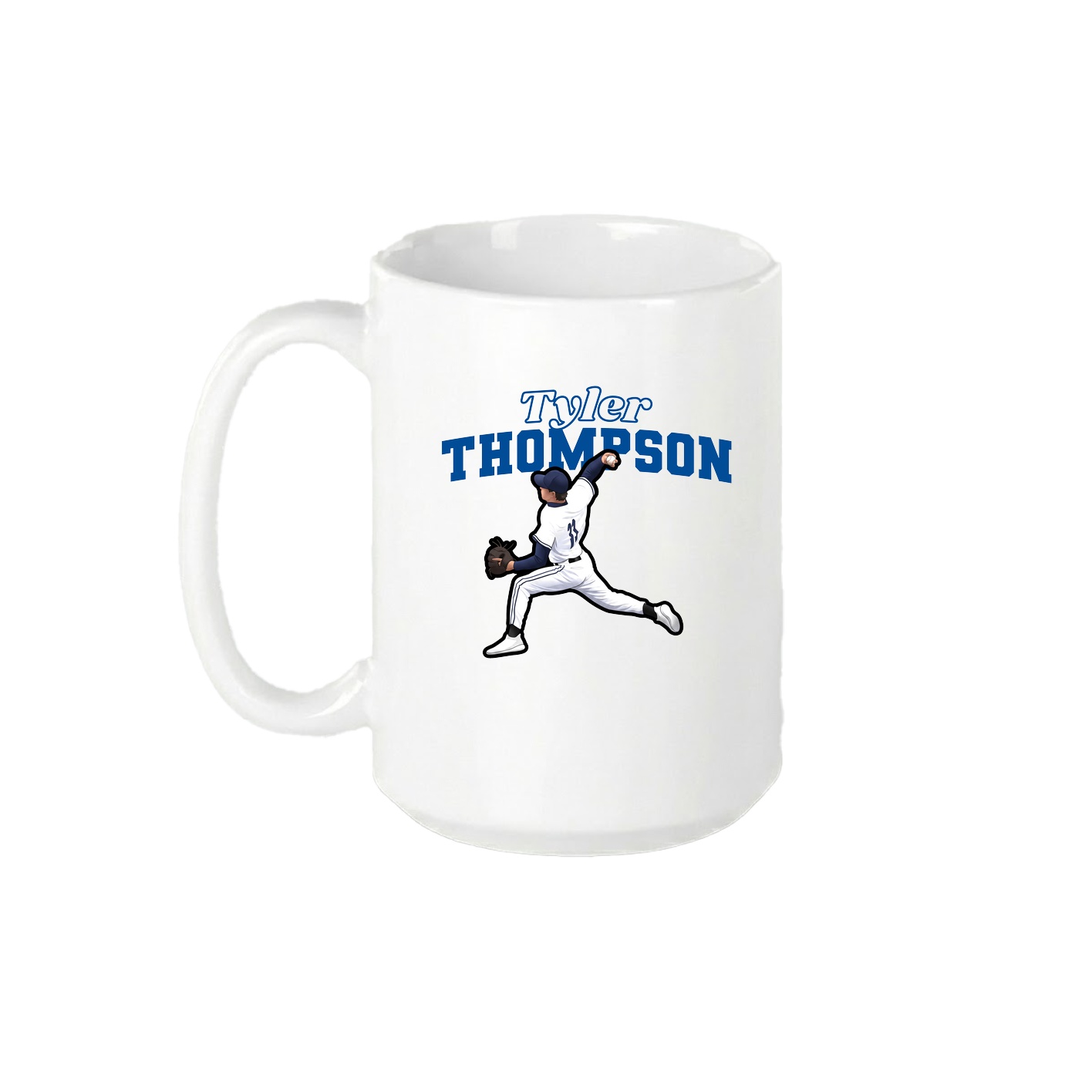 15oz Coffee Mug — Name Arch in White
