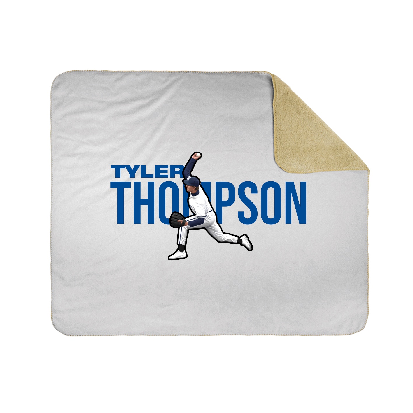 Throw Blanket — Player Name in White