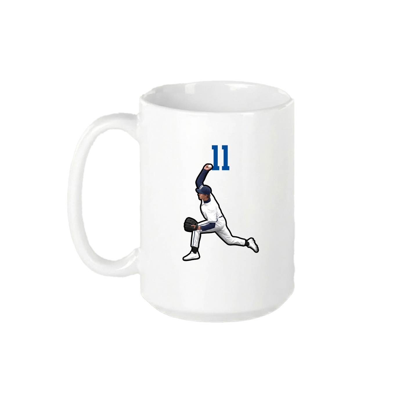 15oz Coffee Mug — Number Top in White