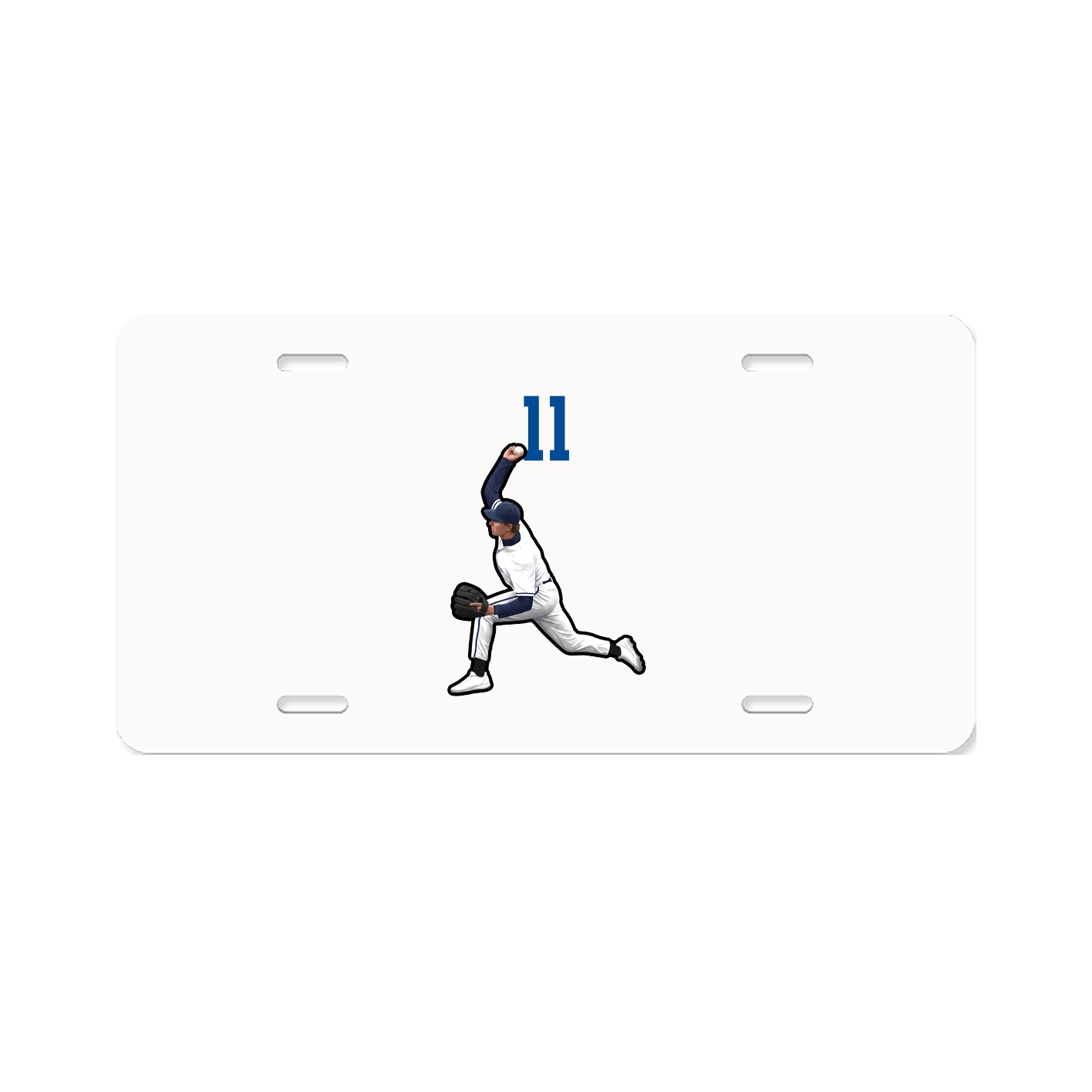 License Plate — Number Top in Classic
