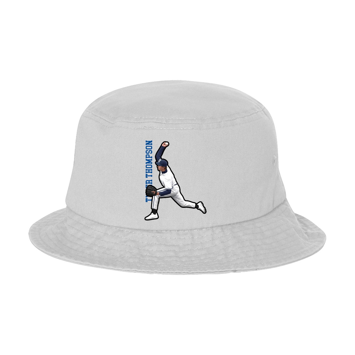 Bucket Cap — Name Vertical in White