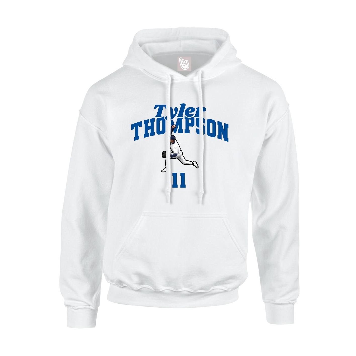 Hoodie — Signature Arch in White