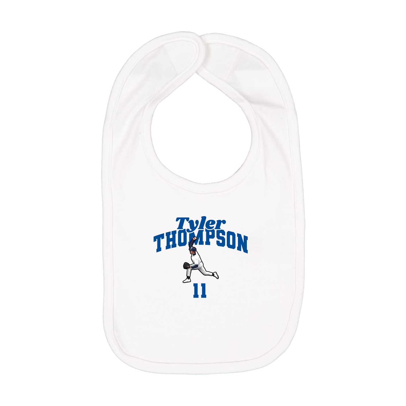 Infant Bib — Signature Arch in White