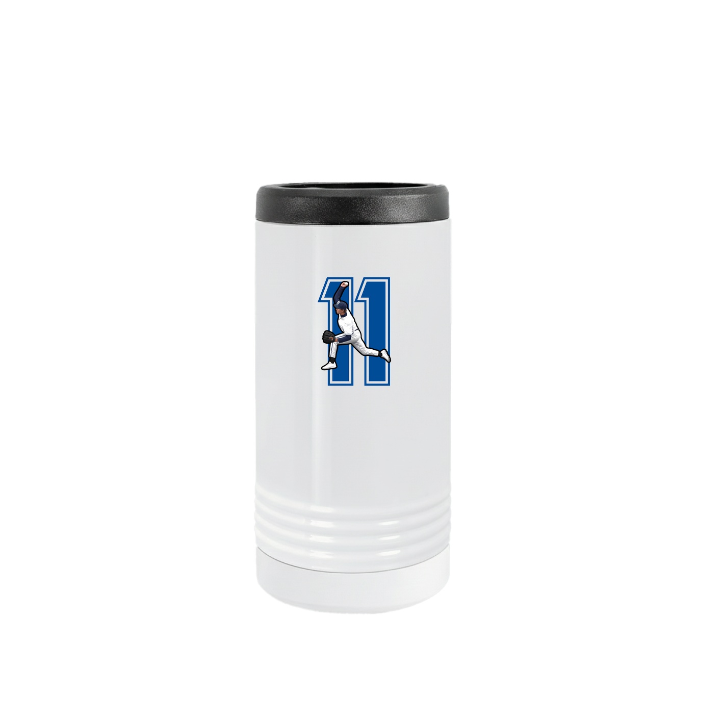 Slim Beverage Holder — Number in White