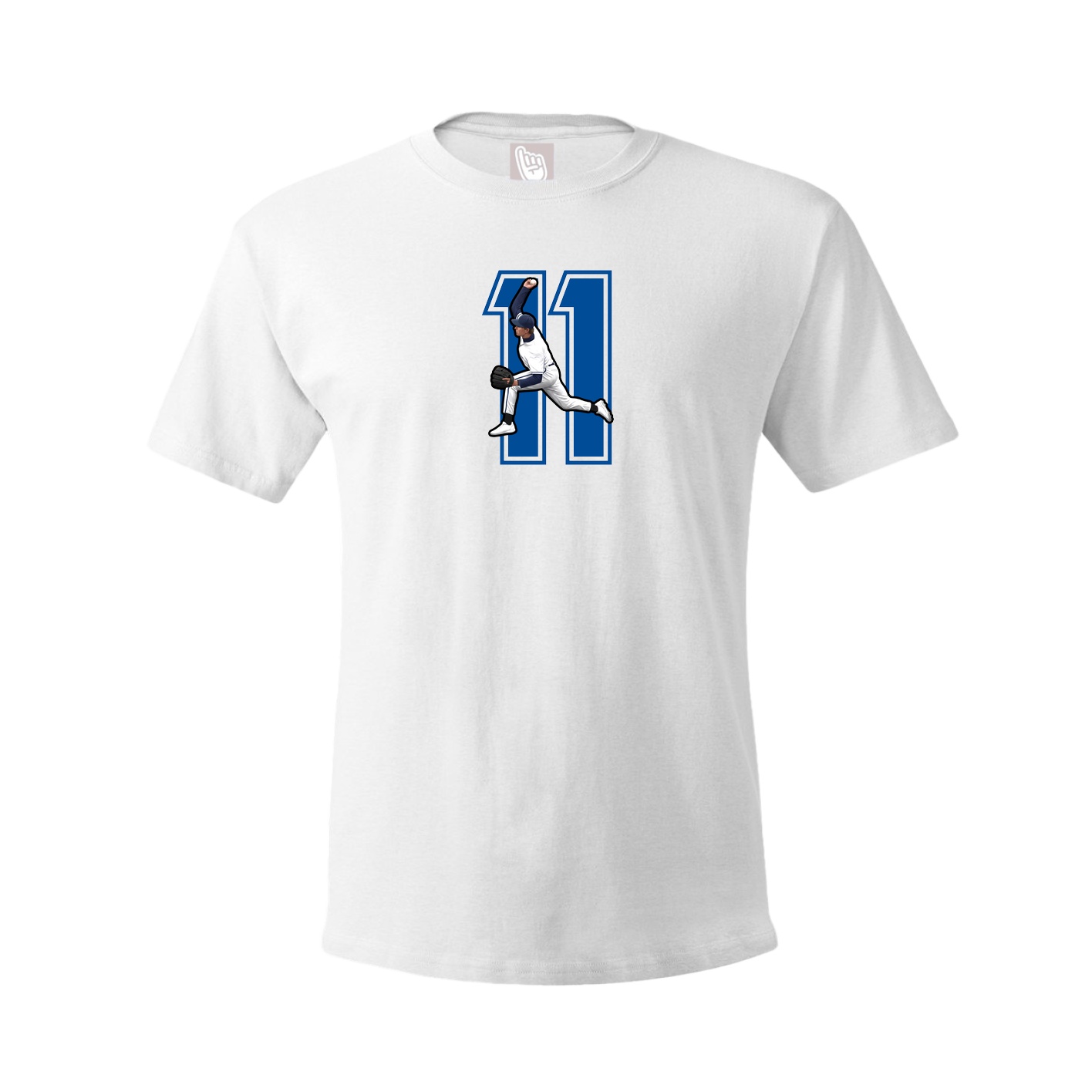 Youth Tee — Number in White