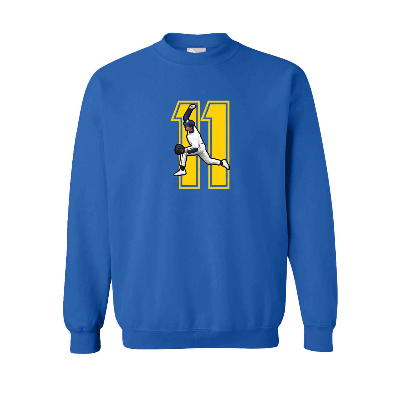 Fleece Crew — Number in Royal