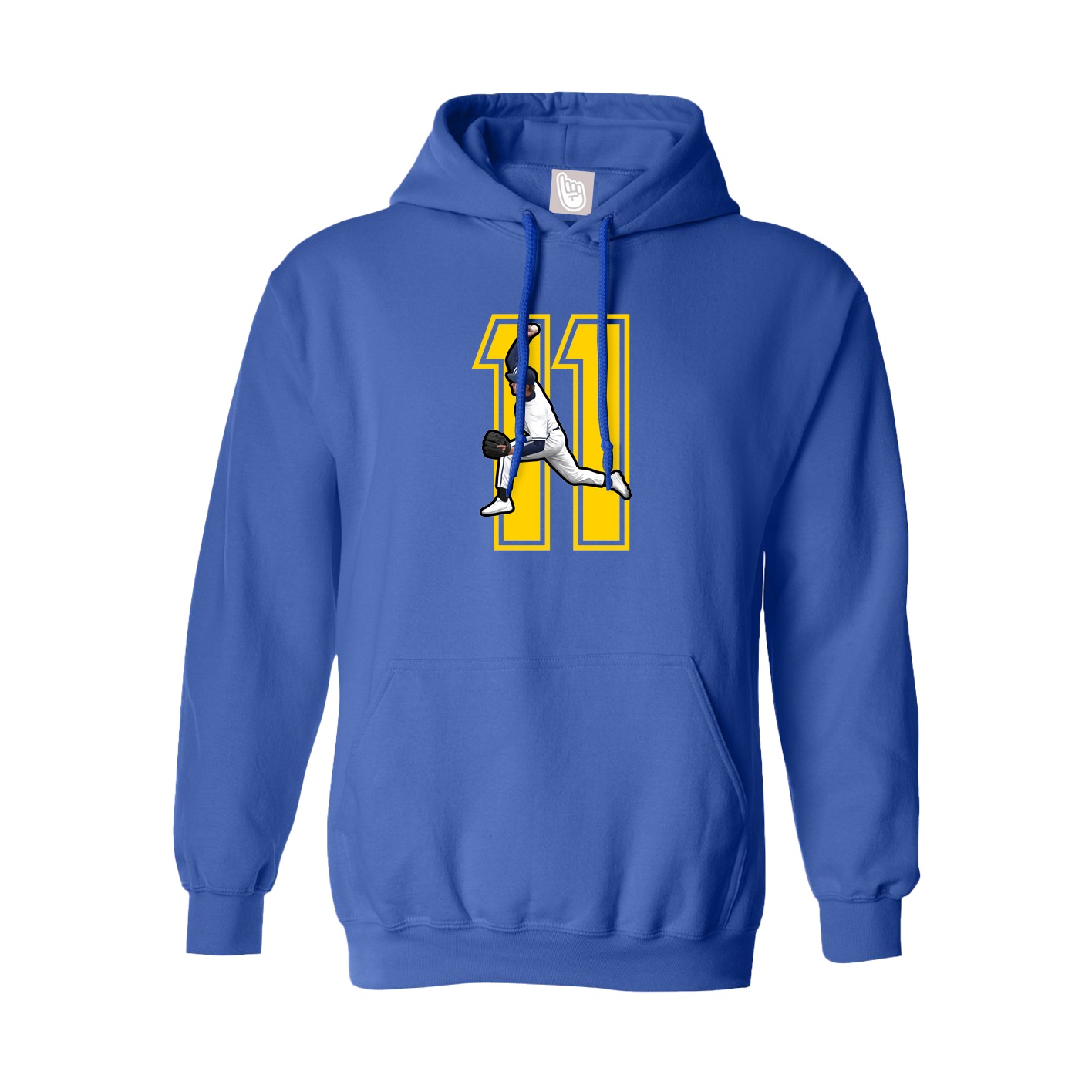 Youth Hoodie — Number in Royal