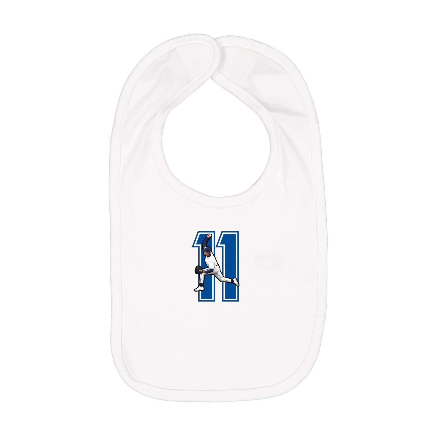 Infant Bib — Number in White