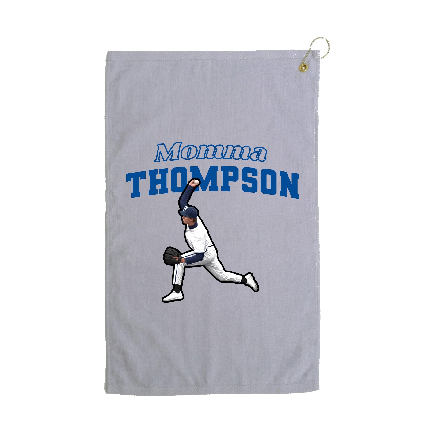 Golf Towel — Mothers Day Block in Grey