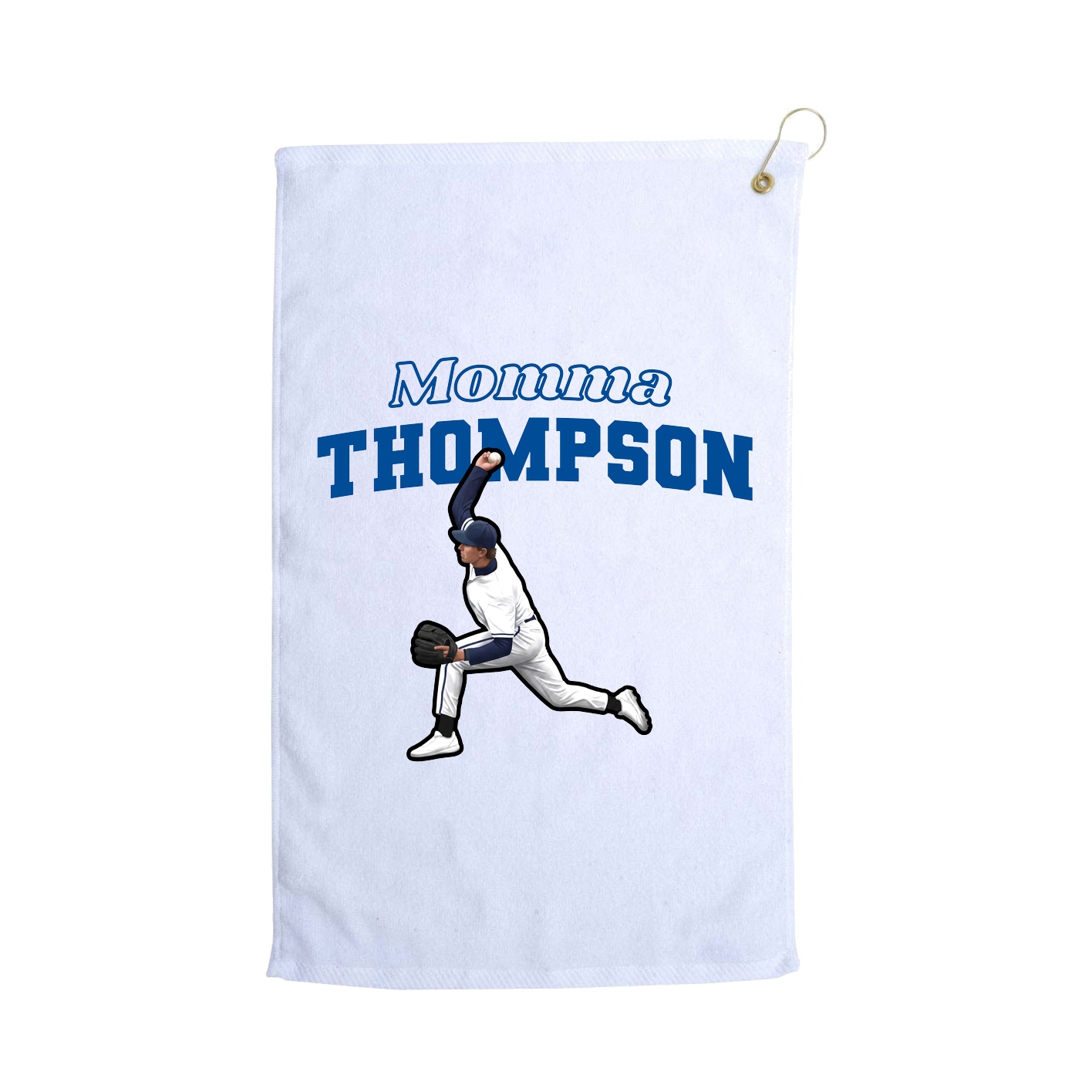 Golf Towel — Mothers Day Block in White