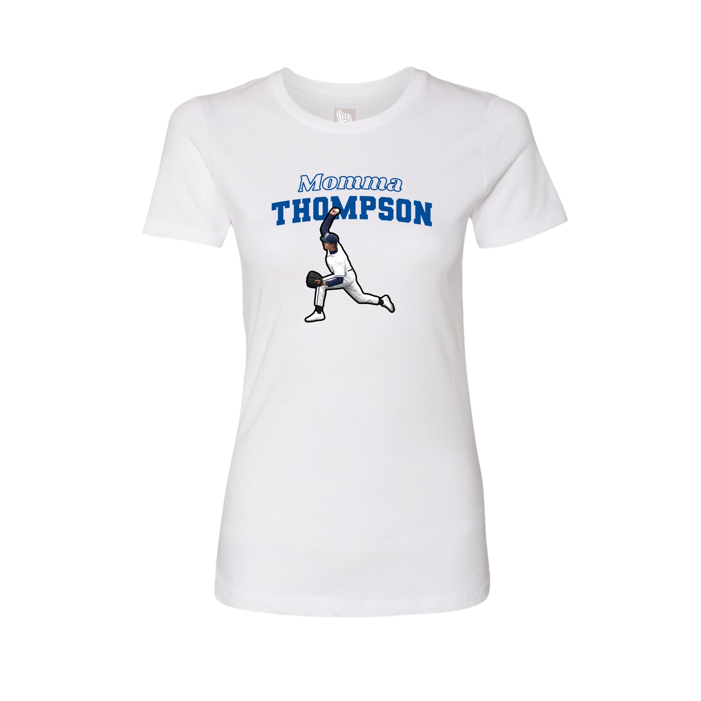 Womens Tee — Mothers Day Block in White