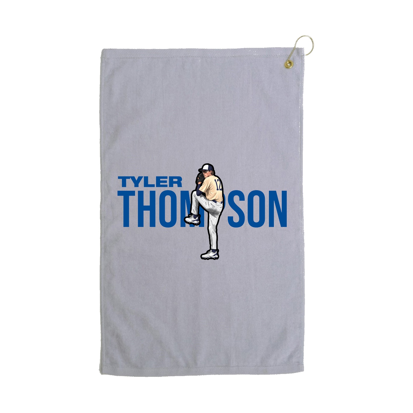 Golf Towel — Player Name in Grey