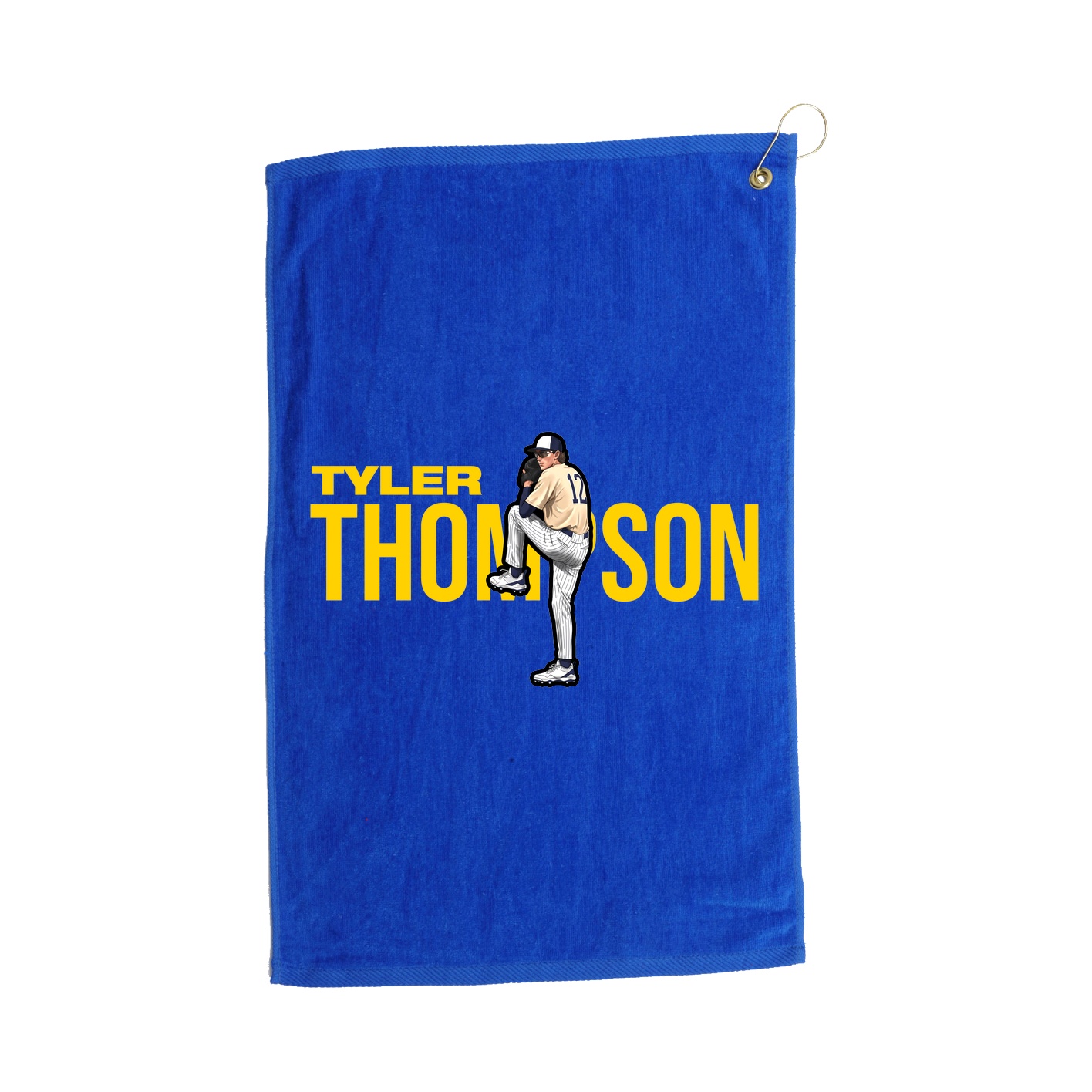 Golf Towel — Player Name in Royal