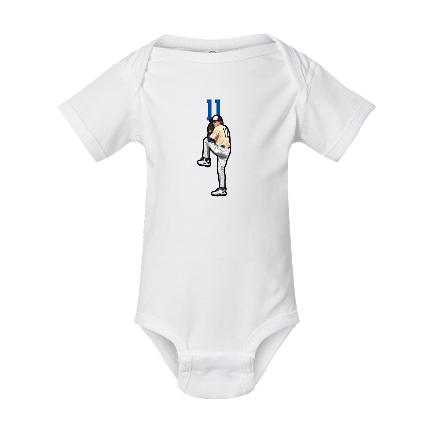 Baby Onesie — Number Top in White