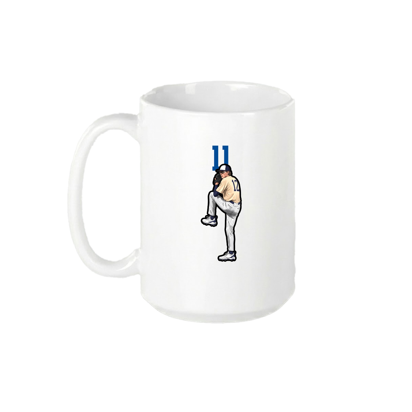 15oz Coffee Mug — Number Top in White