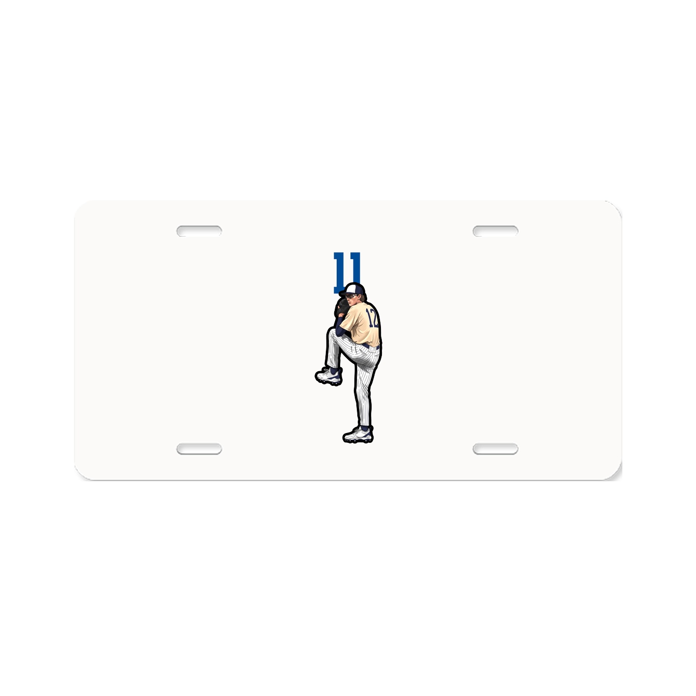 License Plate — Number Top in Classic