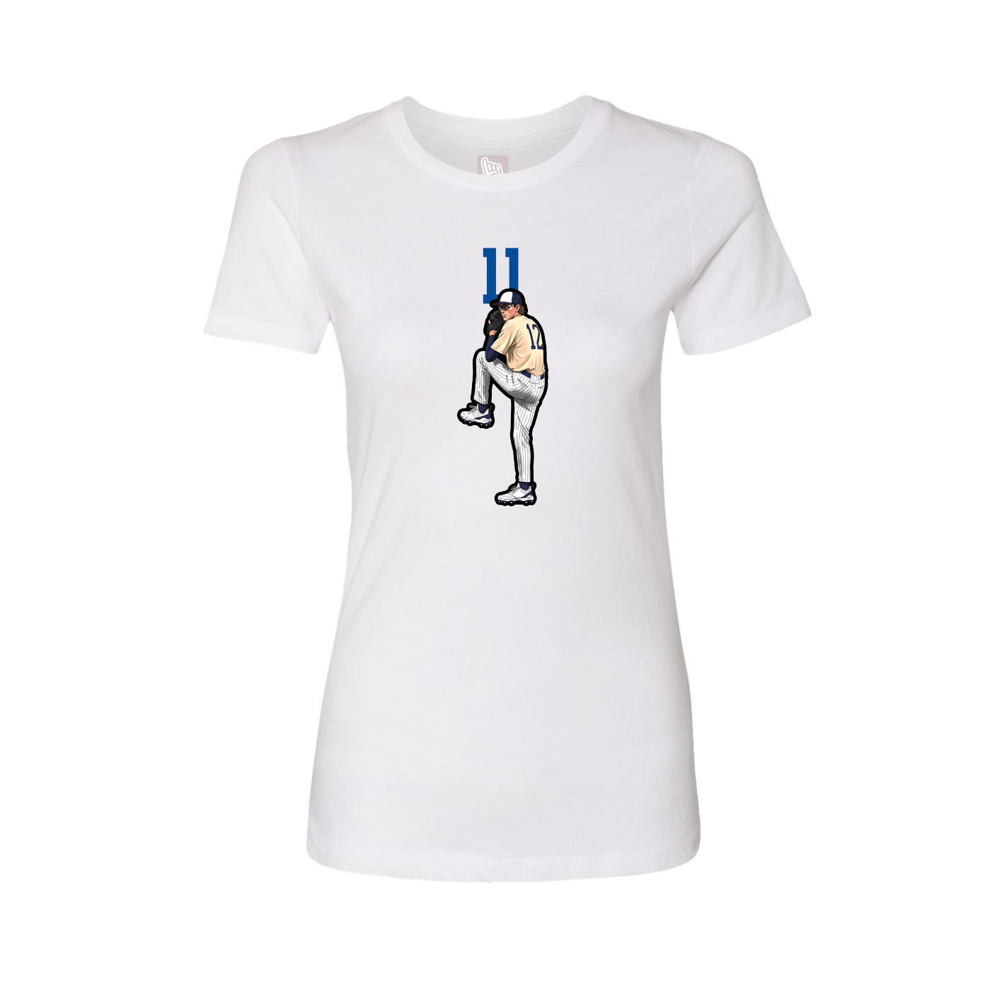 Womens Tee — Number Top in White