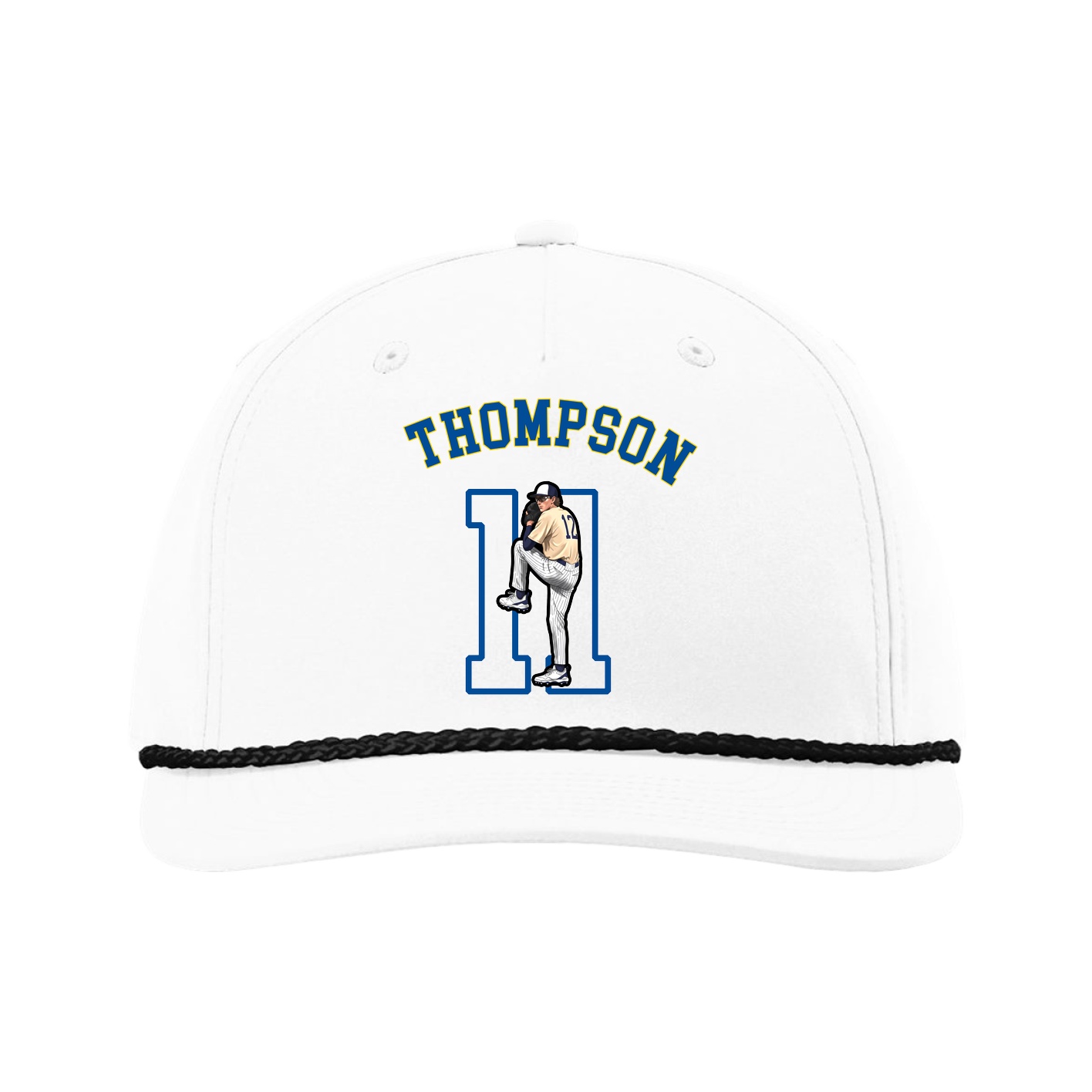 Five-Panel Classic Rope Cap — Shirsey Arch in White