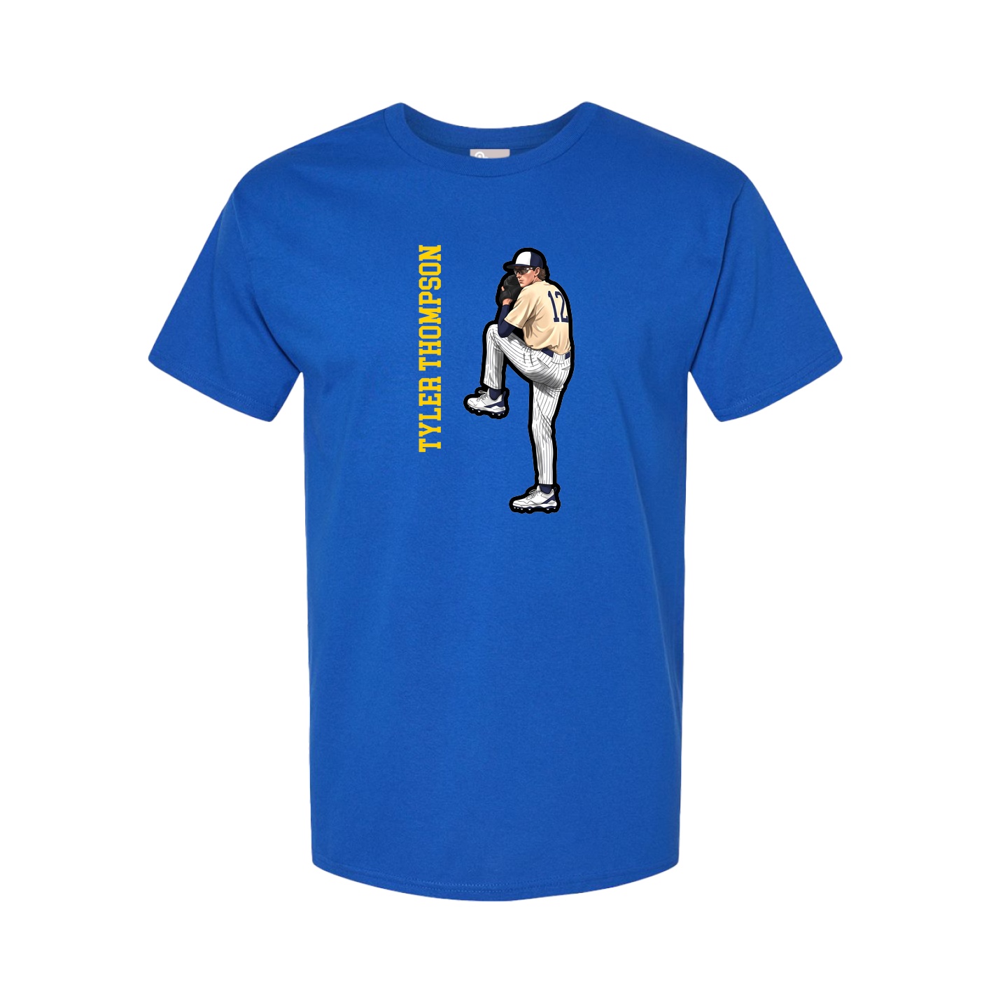 Tee — Name Vertical in Royal