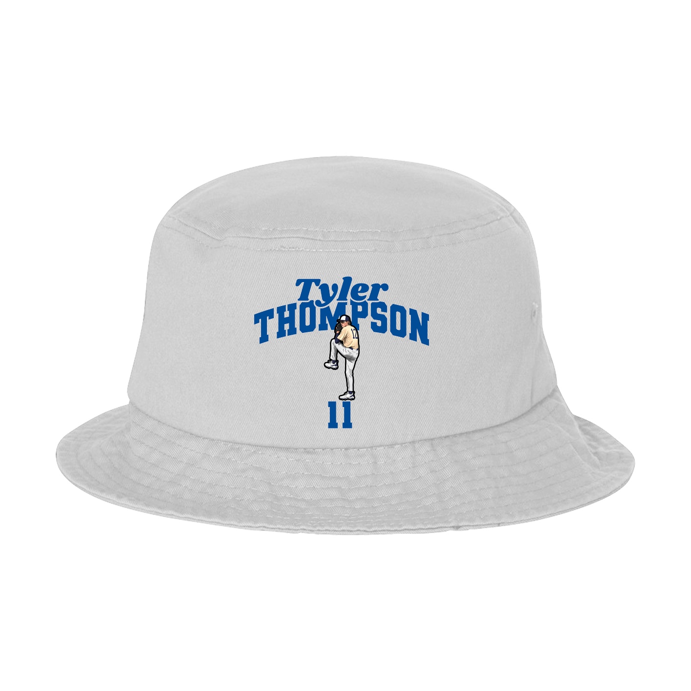 Bucket Cap — Signature Arch in White