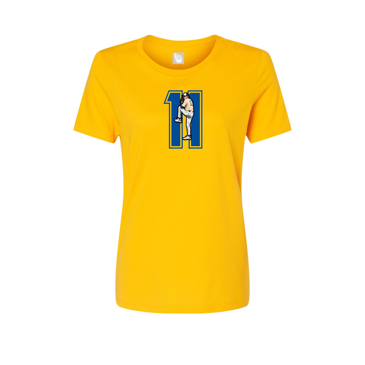 Womens Tee — Number in Gold